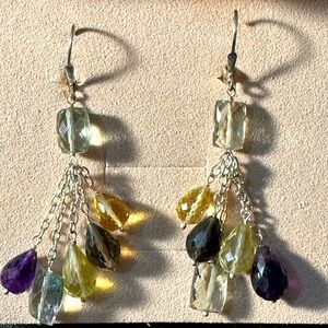 NO LONGER HAVE Semiprecious and Sterling silver dangling earrings.